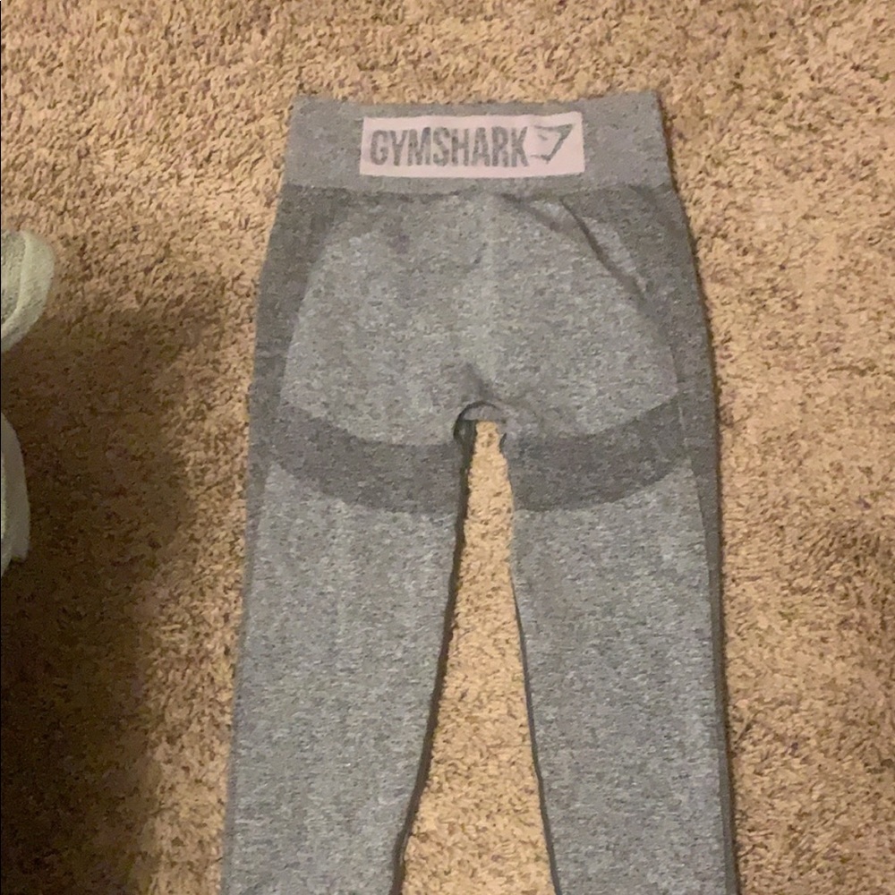 Gray large gym shark leggings
